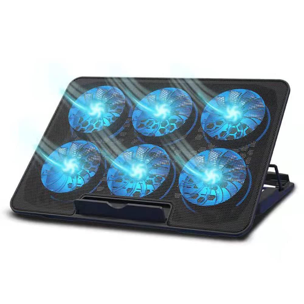 Laptop Cooling Pad,Necomi Laptop Cooler Stand with 6 Quiet Cooling Fans and 6 Height Adjustable Dual USB Powered for 12-17 Inch Laptop Cooling Stand