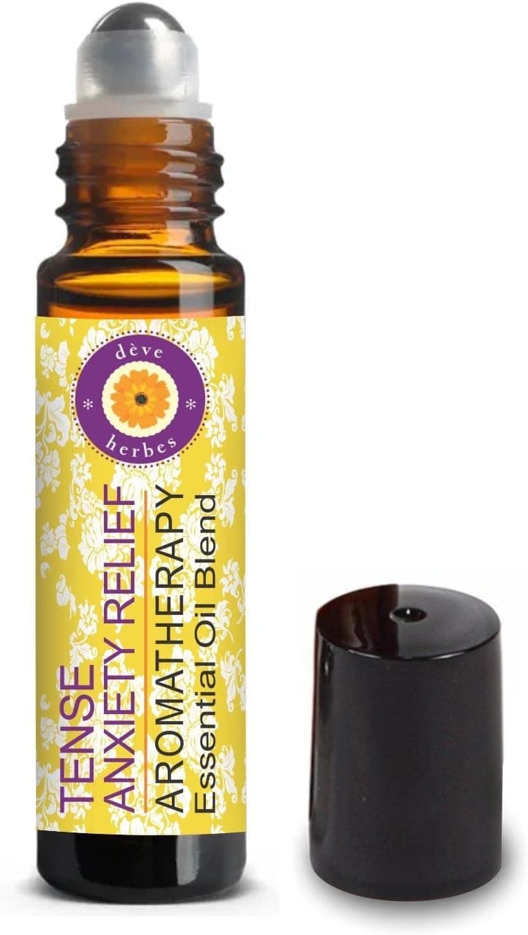 Deve Herbes Tense Relief - Aromatherapy Essential Oil Blend Of Sandalwood, Lavender, Clary Sage, Roman Chamomile & Patchouli Essential Oils 10ml (0.33oz)