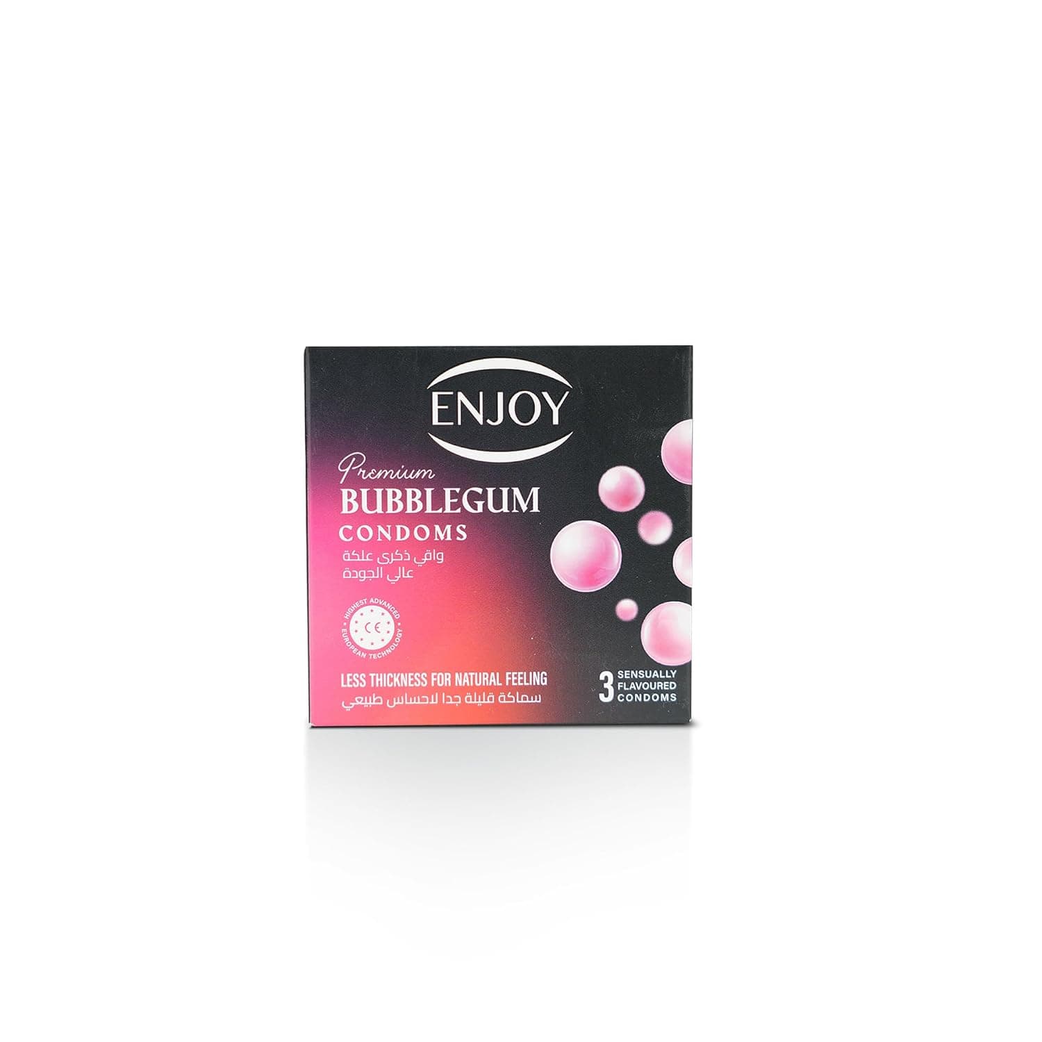 Enjoy Bubblegum Flavour Premium Condoms 3-Piece