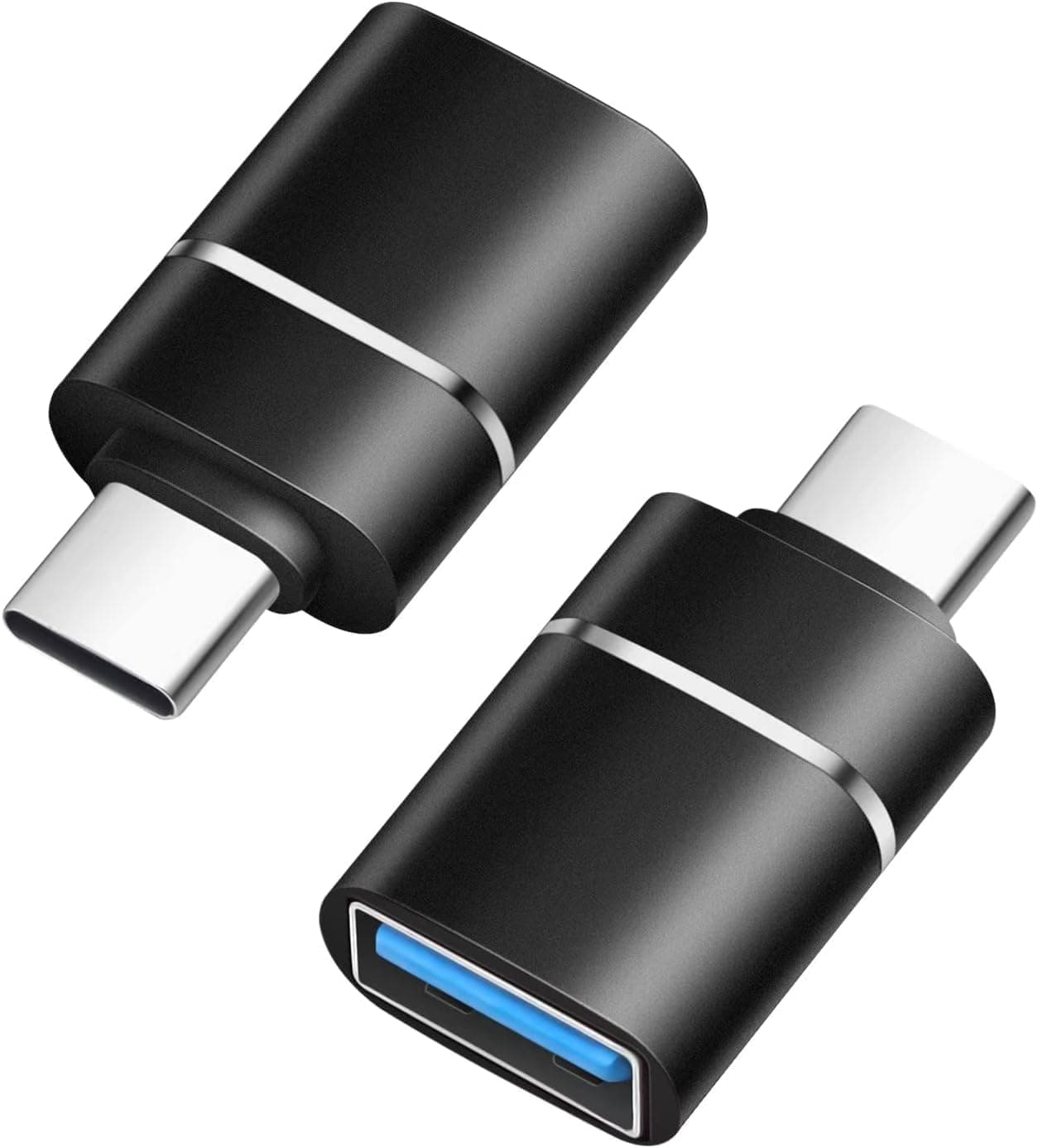 USB C to USB 3.0 Adapter (2 Pack),USB C Adapter, OTG Function, Compatible with USB Type C Devices, Universal Compatibility for Cell Phone, PC and Laptop, Plug & Play Technology