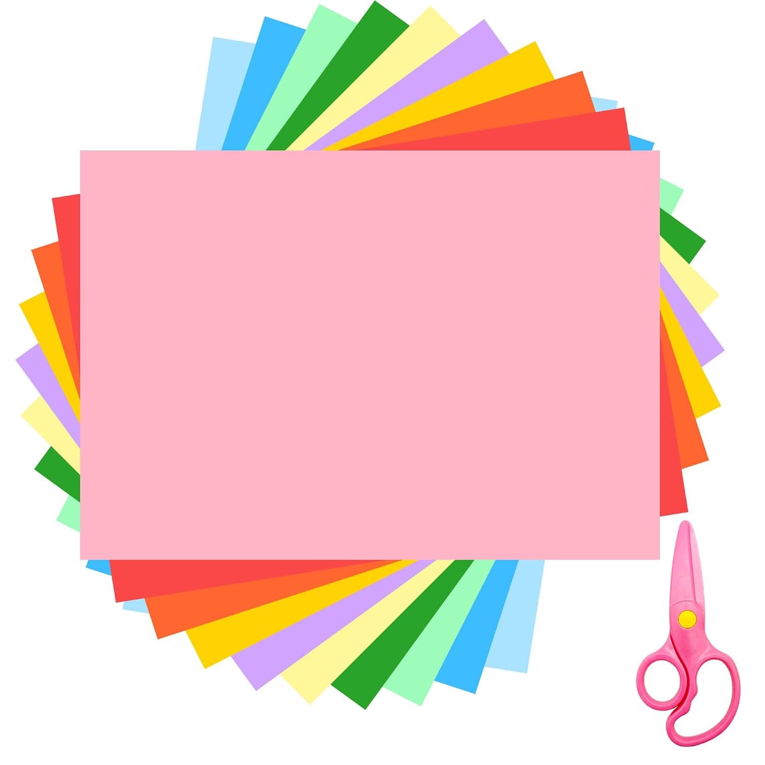 AIMI Construction Paper 100 Sheets Assorted Colors Bulk School Supplies for Kids A4 Copy Paper Preschool Classroom Supplies Elementary Great for Arts Painting Coloring Drawing Creating Crafts