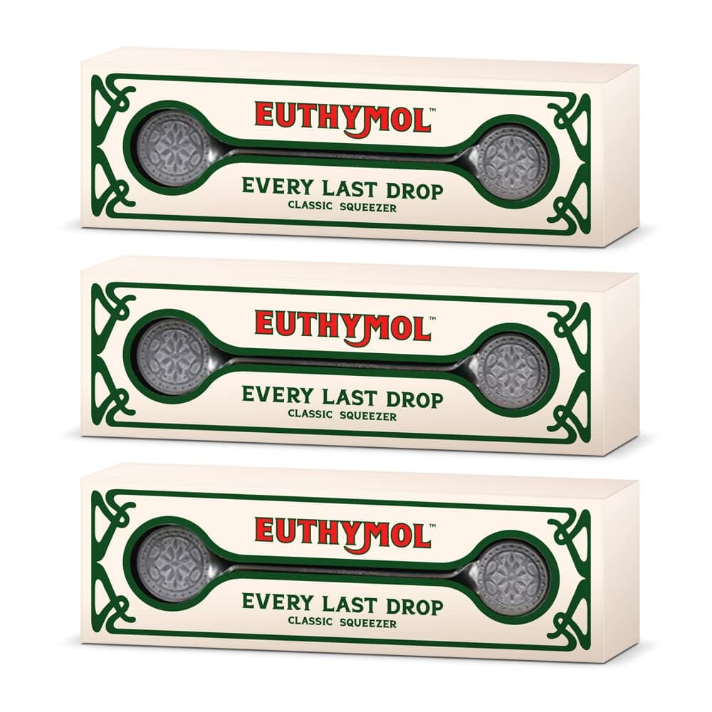 Euthymol Classic Toothpaste Squeezer x 2, Rolling Dispenser Roller Squeezers, Plastic Aluminum Metal Tube Toothpastes, Bathroom Accessor