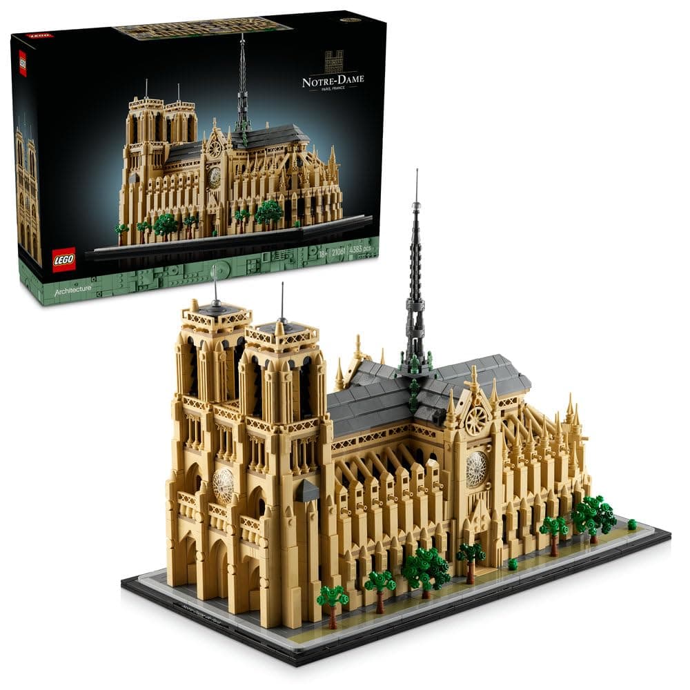 LEGO Architecture Notre-Dame de Paris 21061 | Cathedral Model Kit for Adults, Home or Office Decor, Collectible Gift for History Fans, 4,383 Pieces