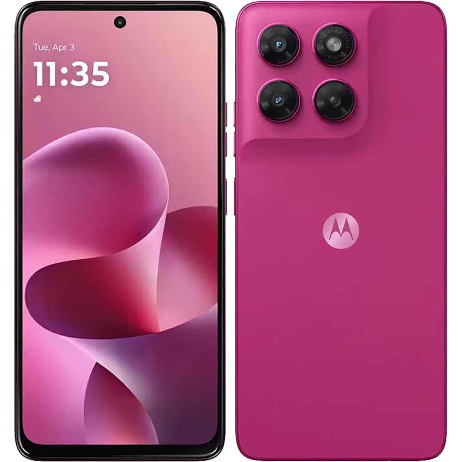 Motorola Moto G37 Dual-SIM 128GB ROM + 4GB RAM (GSM Only | No CDMA) Factory Unlocked 5G Smartphone (Pantone Fuchsia Red) - International Version