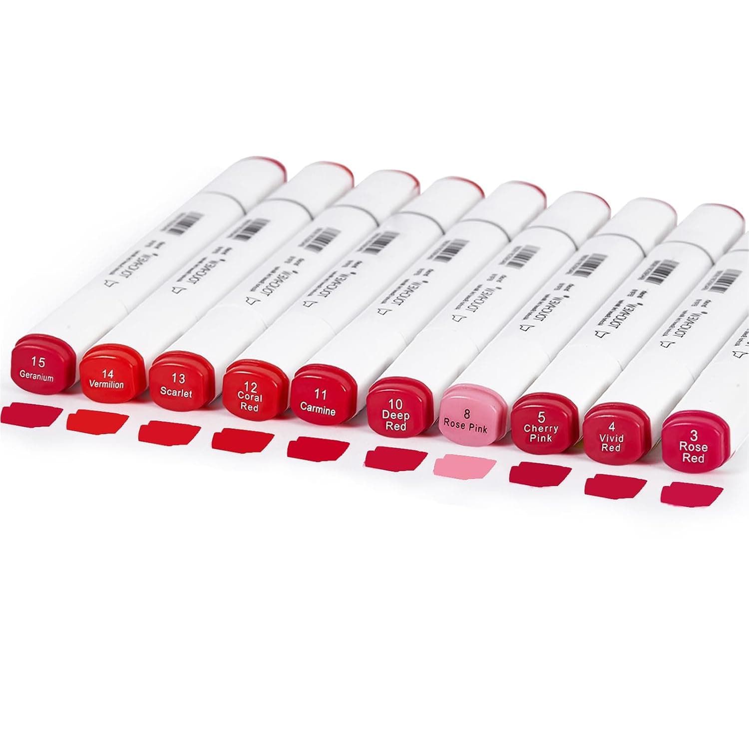 10Pcs Alcohol Markers Pure Color Series,T6 Upgrade Dual Tip Art Solid Color Markers Set for Adults Beginner Drawing Sketching DIY Crafts (Red)