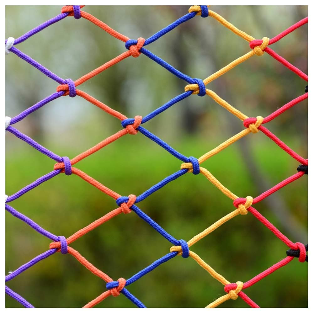 Colorful Nylon Safety Net for Kids, Indoor & Outdoor Use, Stair & Balcony Protection, Knot Style Fence Netting (Size: 2 x 6m, Child Safety Solution)