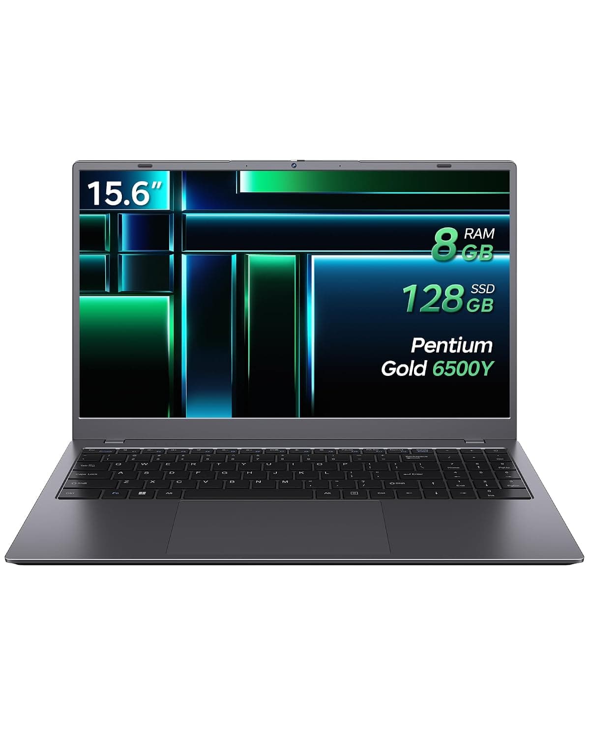 Laptop 15.6 Inch, 8GB RAM 128GB SSD, 6500Y Processor Up to 3.4GHz, FHD IPS Display, WiFi 5, Type-C HDMI, Lightweight Laptop for Students, Business & Daily Use