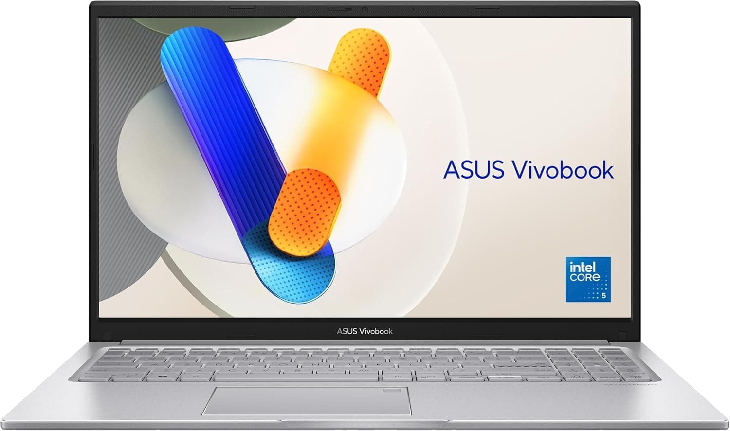 Asus VivoBook 15.6" FHD Laptop X1504VA-BQ575W, Intel Core 5 Processor 120U (10-Cores), 16GB RAM DDR4, 512GB M.2 NVMe Storage,HD cam, 1.7KG, Win 11 (Upgraded), Ar-En Keyboard, 2Y Int'l Warranty, silver