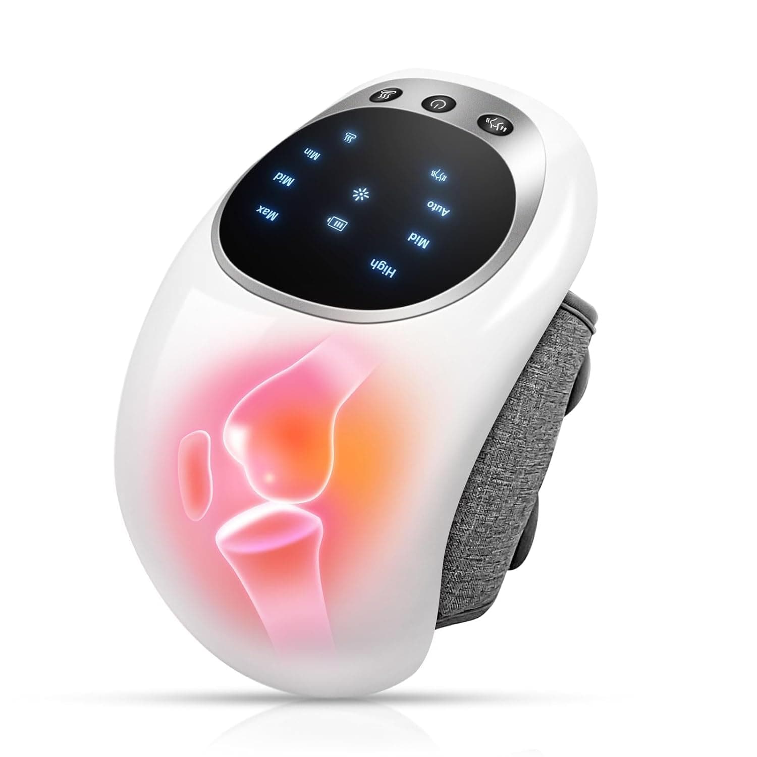 Kullre Knee Massager, Cordless Knee Massager with Multi-Function Screen, Physical Heating and Vibration Function, Best Product for A Comforting Massage
