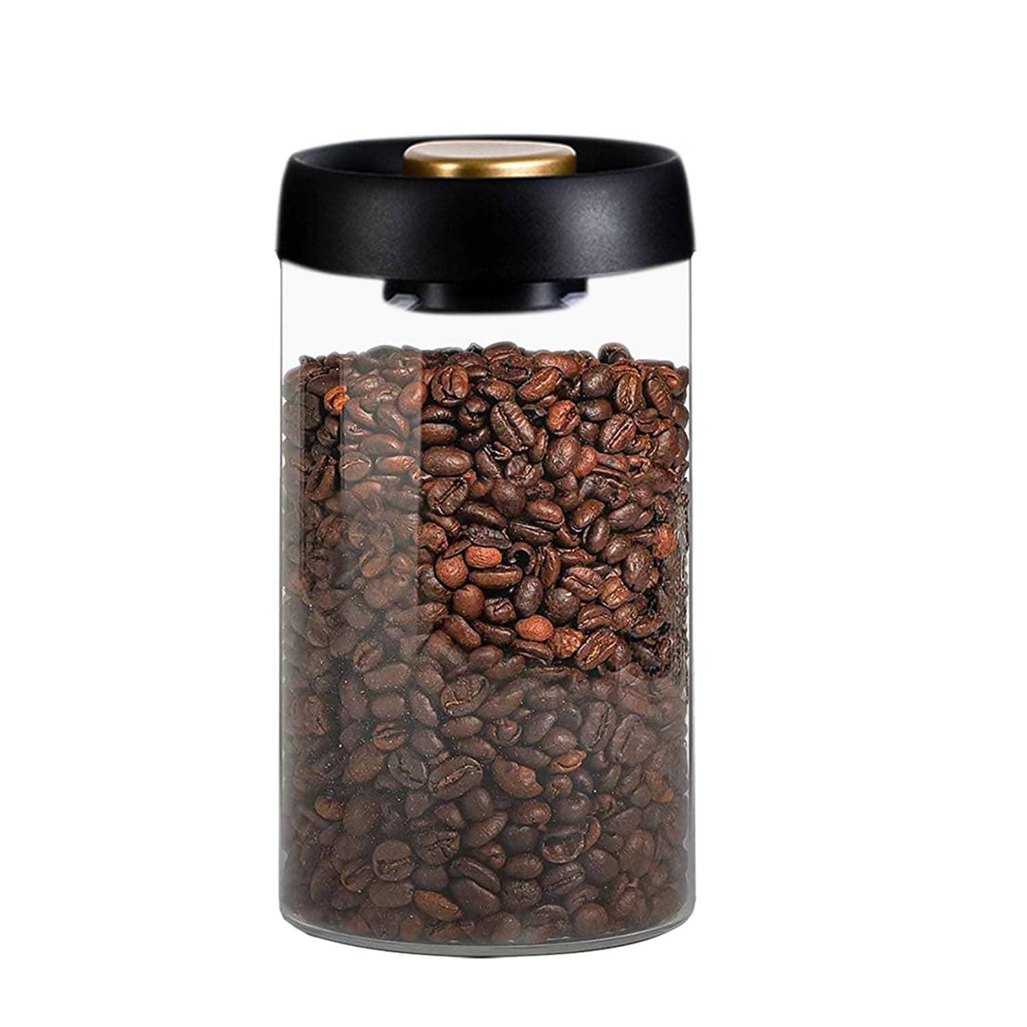 JZS Glass Kitchen Storage Jars, Coffee Canisters with Airtight Lid Seal, Food Storage Containers - Perfect for Coffee Beans, Tea, Sugar, Candy, Spices (1200ml)