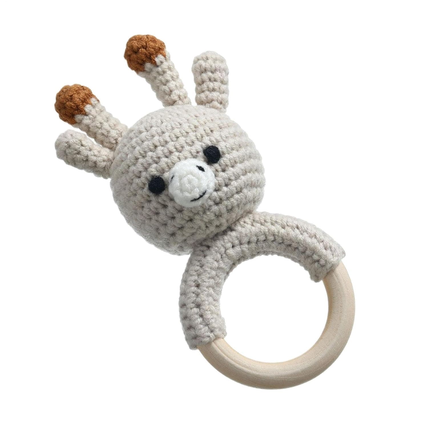 Rattle Teether Toy Crochet Animal Handmade Rattle | Educational Soothing Teether Toy, Shower Decor Stuffed Animals For Boys Girls Kids