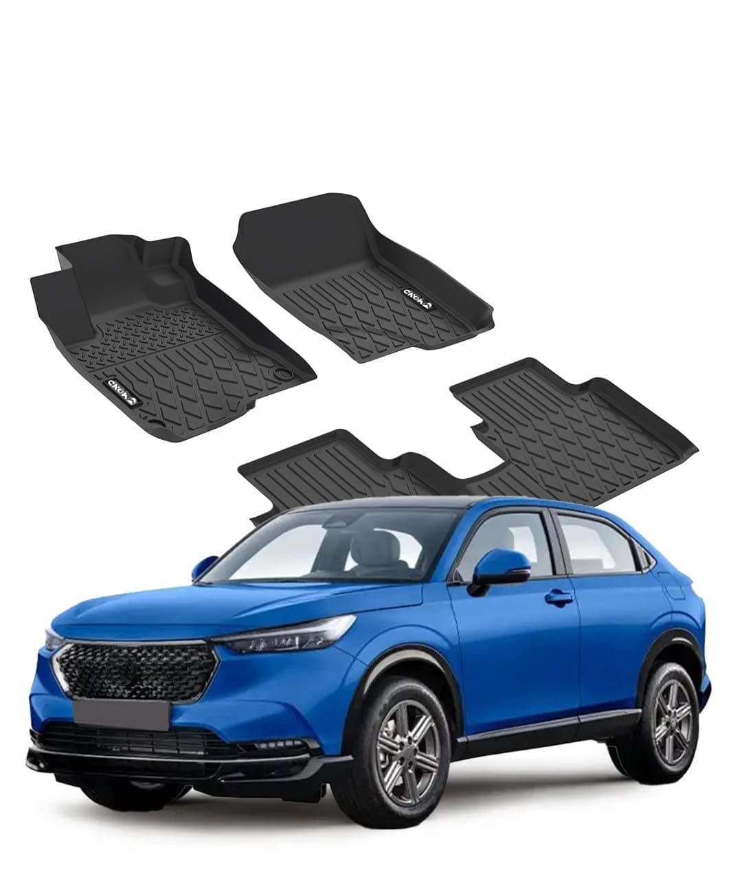 MOND Car Floor Mats for Honda ZR-V 2023-2026, TPE Material, 3D Design, Custom Fit, Black