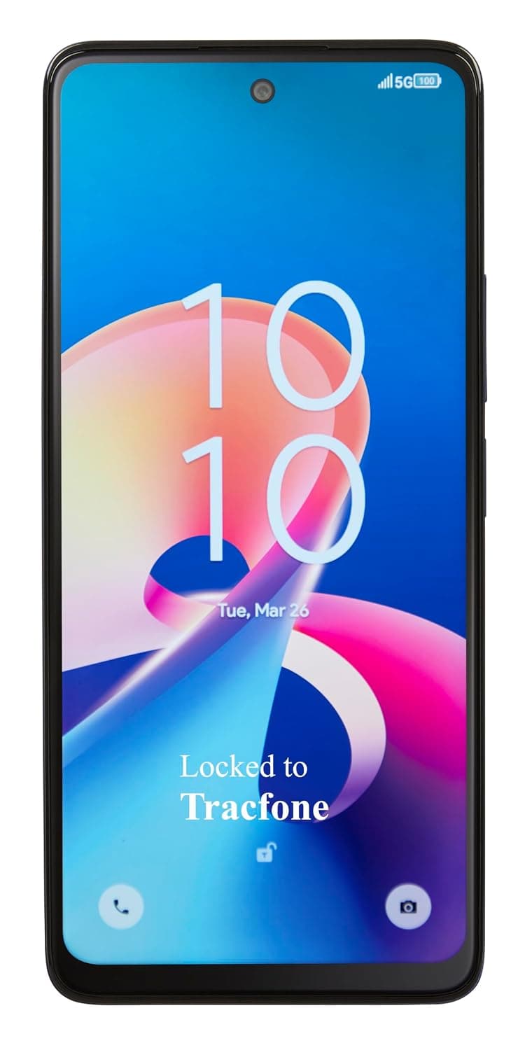 Tracfone, TCL 50 XE 5G, 128GB, Prepaid Smartphone, Gray, 50MP AI-Powered Camera, Locked