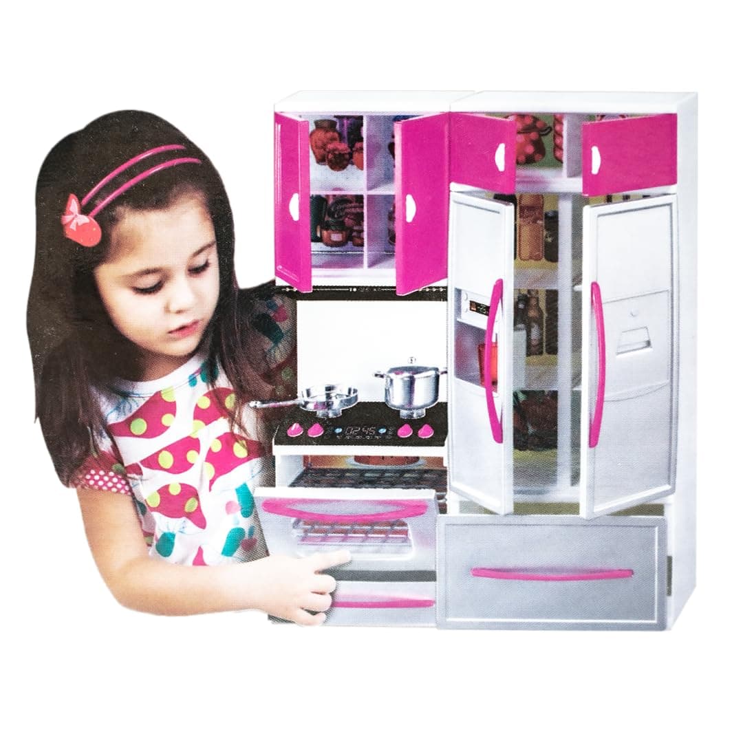 My Modern Kitchen Playset, Pink, Includes Doll and Accessories, Ages 3+