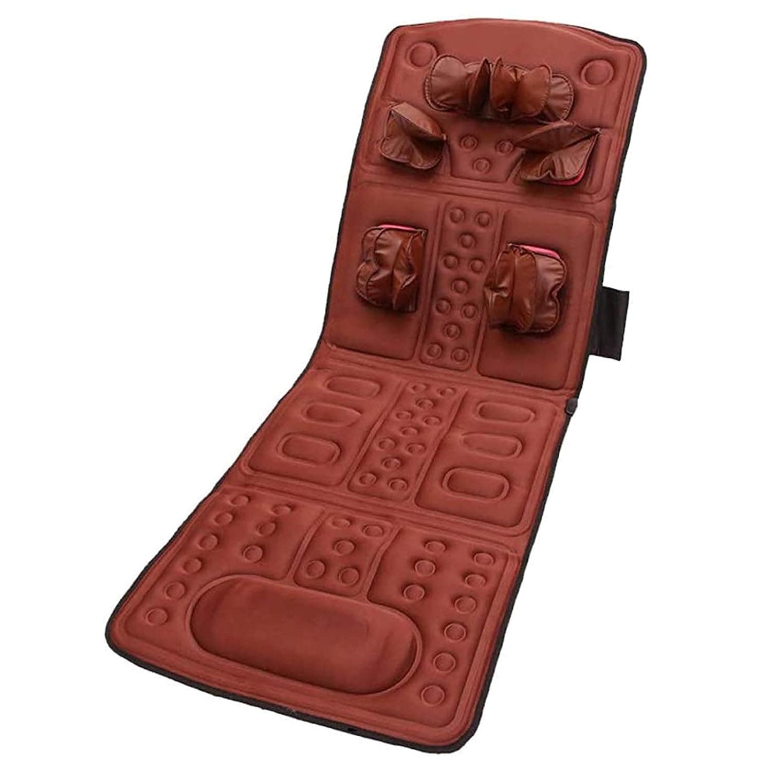 OUSIKA Full Body Massage Mat, Foldable Full Body Shiatsu Massage Mats with 4 Vibration Motors and Remote Control for Neck and Back Lumbar Calf Muscle Relaxation,Gold