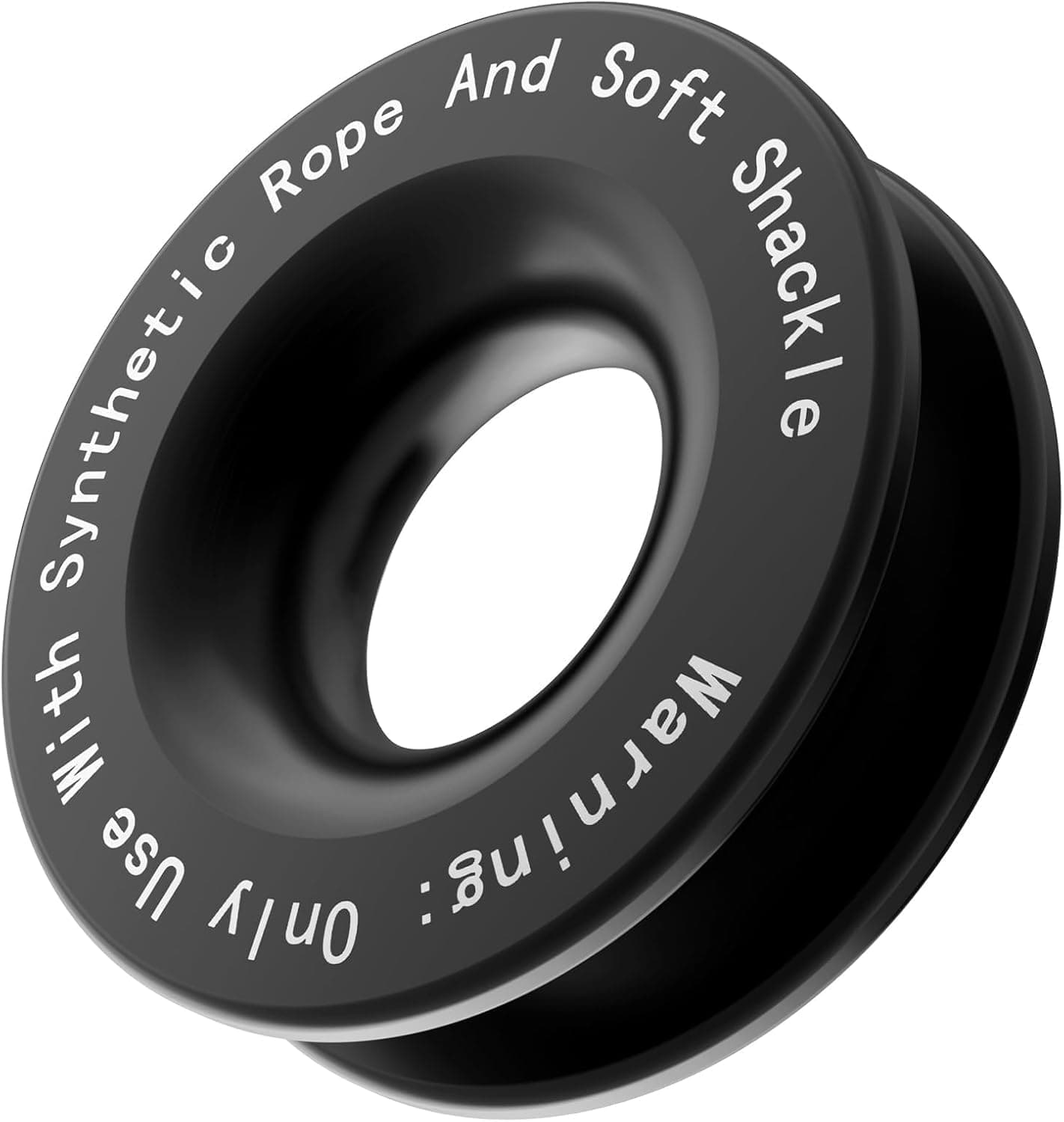 Joyzzz Winch Snatch Recovery Ring, 66,000 lbs Heavy Duty Black Recovery Ring, Compatible with Soft Shackle & Synthetic Rope, Ideal for ATV UTV SUV Off-Road Vehicle Recovery
