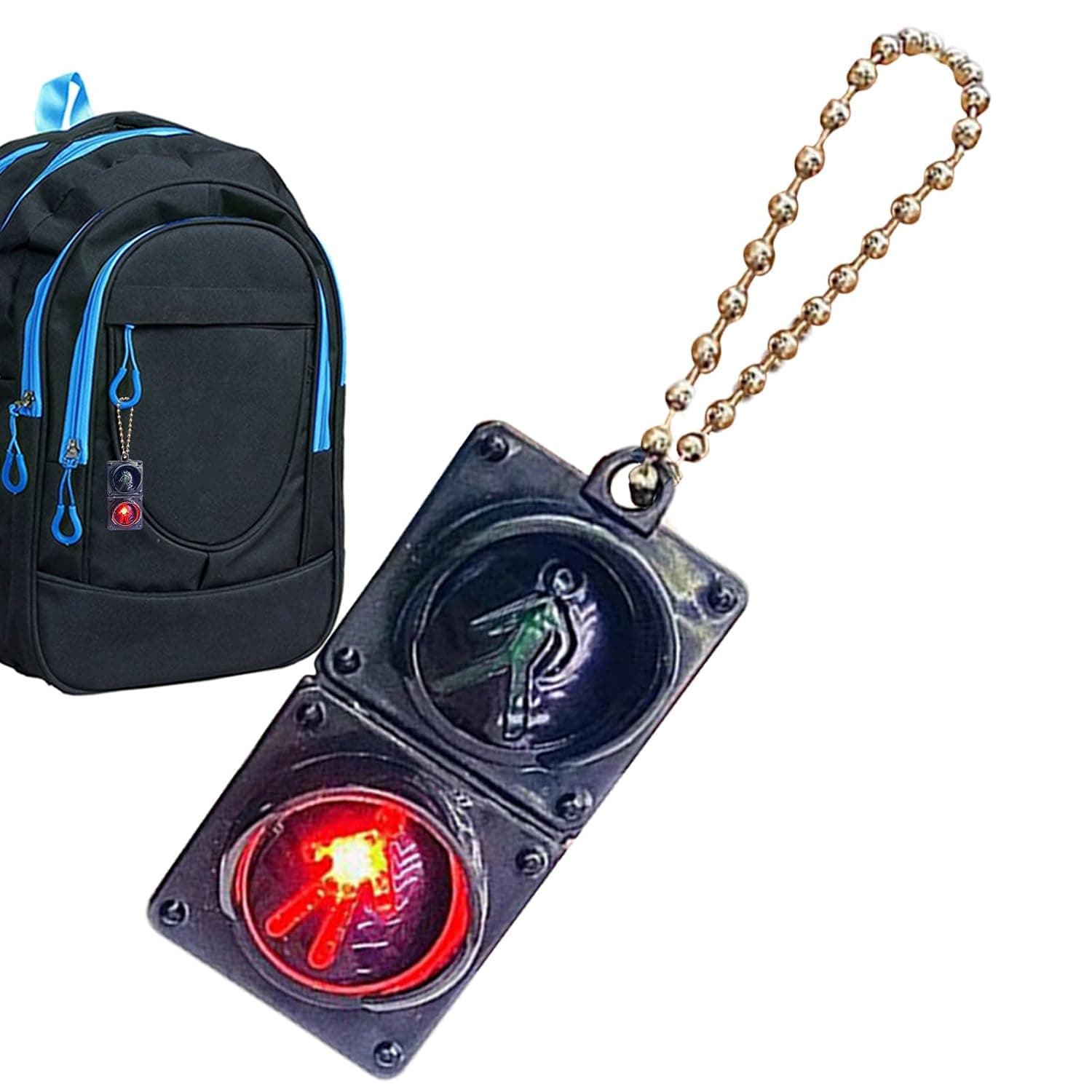 Creative Keychain Charm | Car Keychains Backpack Pendant Traffic Light Model - Key Holder with Led Lighting, Creative Car
