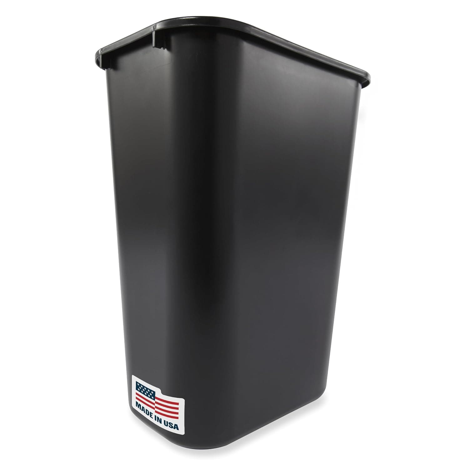 Rubbermaid Commercial Products Fg295700Bla Plastic Resin Deskside Wastebasket, 10 Gallon/41 Quart, Black