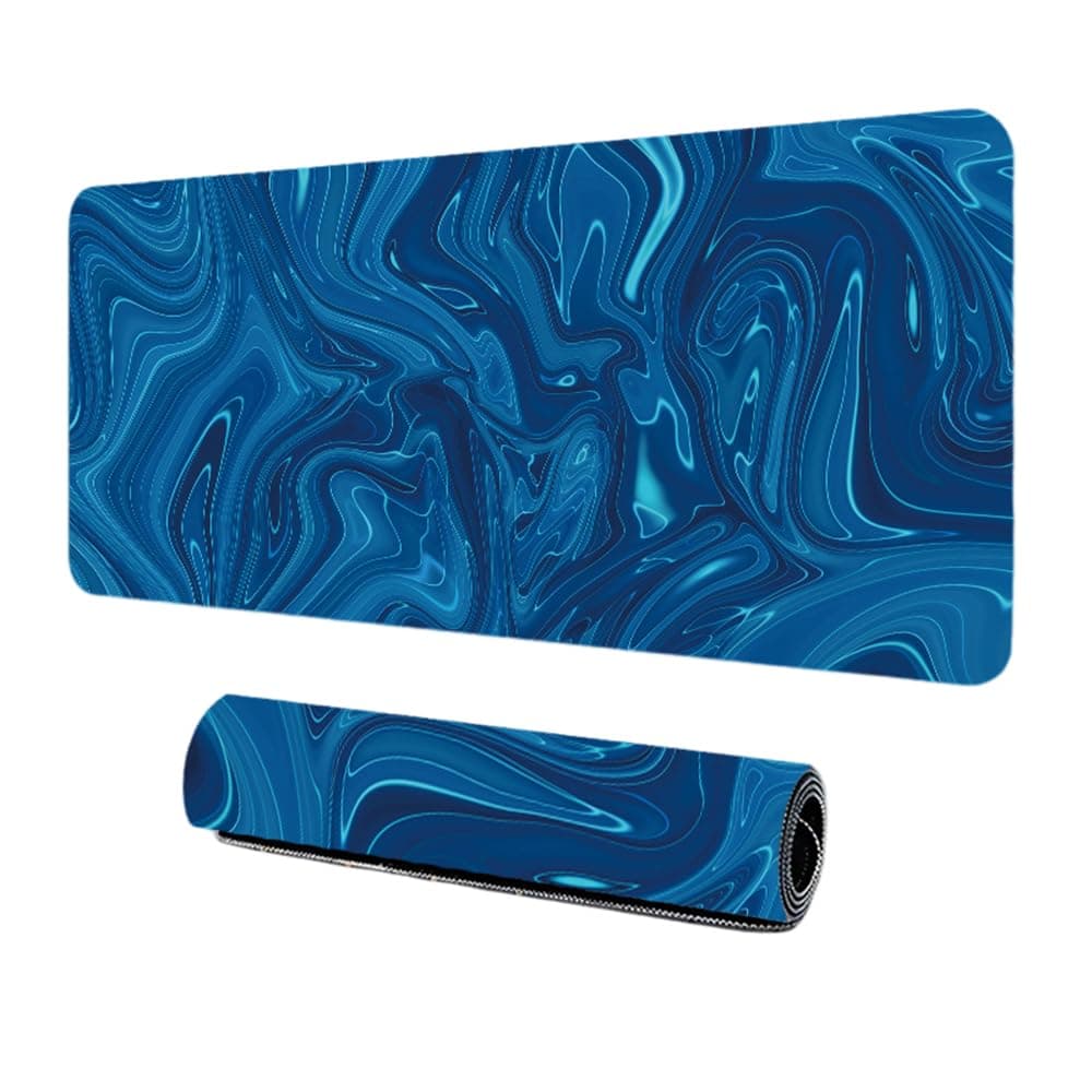 Colorful Style Mouse Pad, XXL/XL/L Mouse Pad, Gaming Mouse Pad with Non-Slip Rubber Base and Stitched Edges, Mouse Pad for Office and Home (900x400mm,Blue)