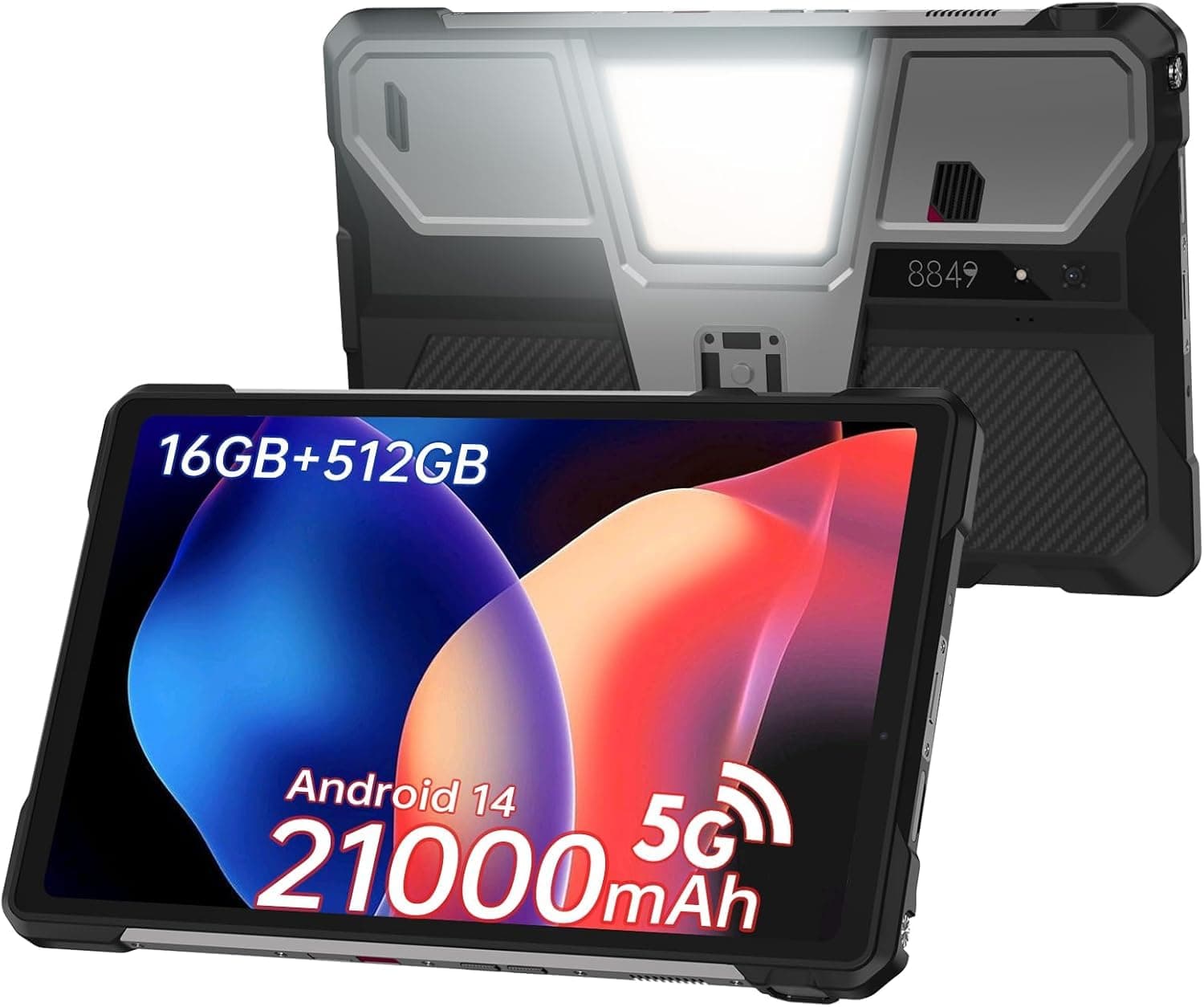 8849 Tank Pad Rugged Tablet PC Projector Tablet 10.95 inch 120Hz 16GB 512GB 21000mAh Battery 66W 32MP+50MP Camera