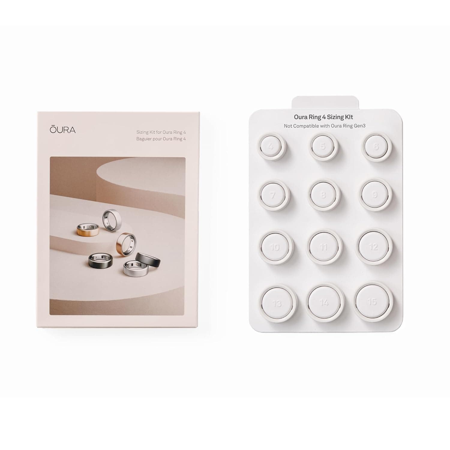 Oura Ring 4 Sizing Kit - Size Before You Buy - Unique Sizing Classification for Smart Rings - Receive Credit for Purchase