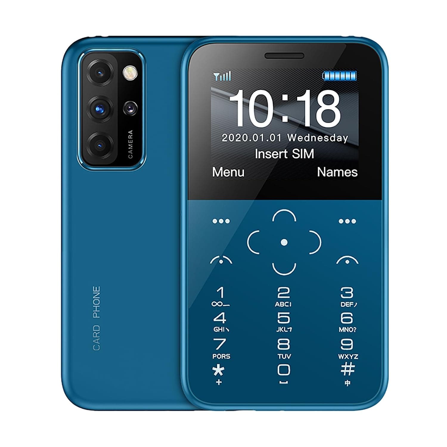 AUnlocked Cell Phone for Kids/Seniors, Mobile Phone for Kids Students, 1000Mah Battery/Flashlight, One Touch Dialing+Prevent Game Addiction,Blue