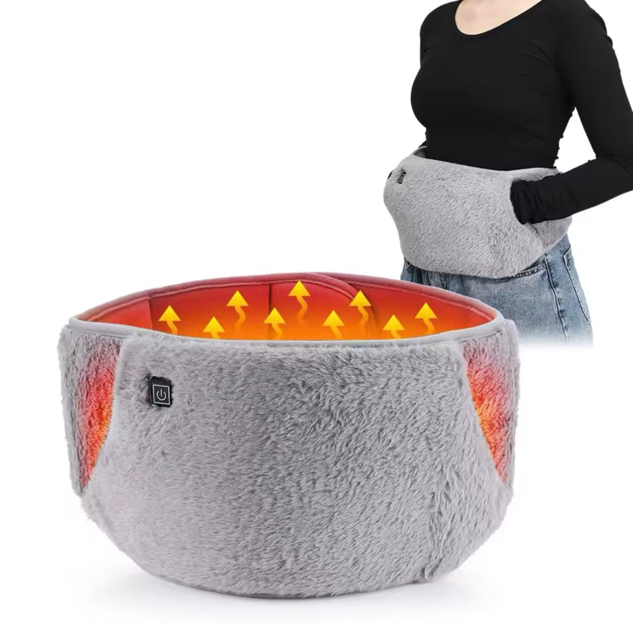 Electric Heating Belt for Menstrual Pain Relief and Abdominal Pain | Thermal Pad for Uterus | Heating and Massage for Comfort and Relaxation