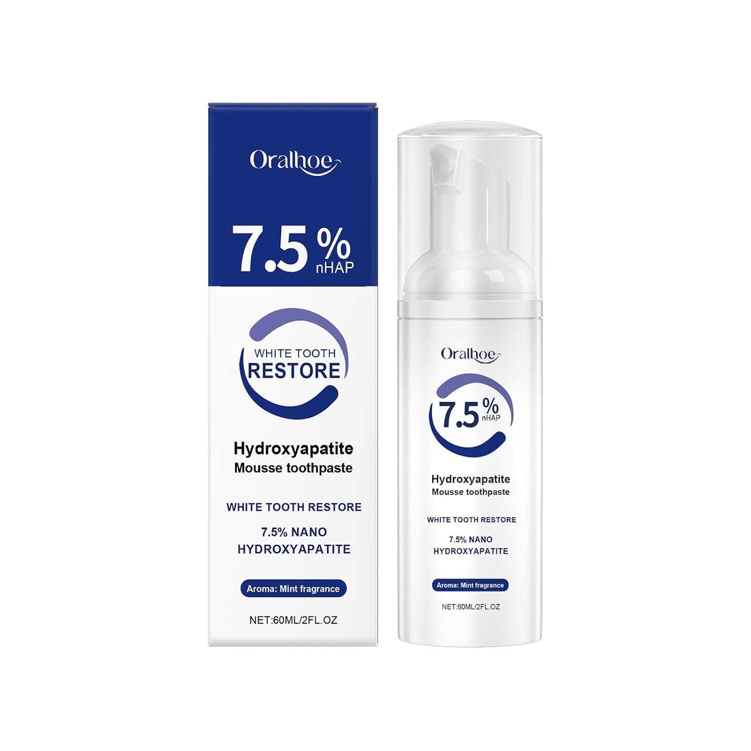 ALMEKAQUZ Hydroxyapatite Toothpaste, Enamel Repair and Strengthening Formula, Oral Health Care for Daily Cleaning, Mint Flavor for Fresh Breath, Teeth Whitening Support for Sensitive Mouths
