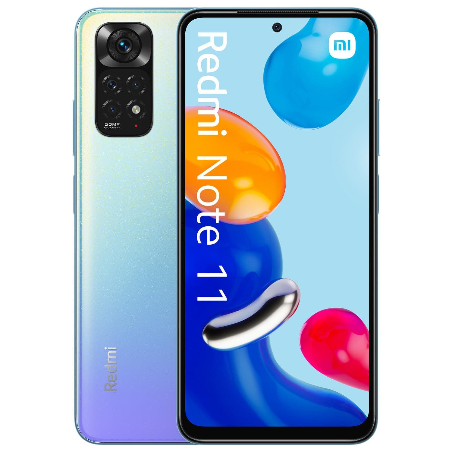 Xiaomi Redmi Note 11 Dual-SIM 64GB ROM + 4GB RAM (GSM Only | No CDMA) Factory Unlocked 4G/LTE Smartphone (Star Blue) - International Version