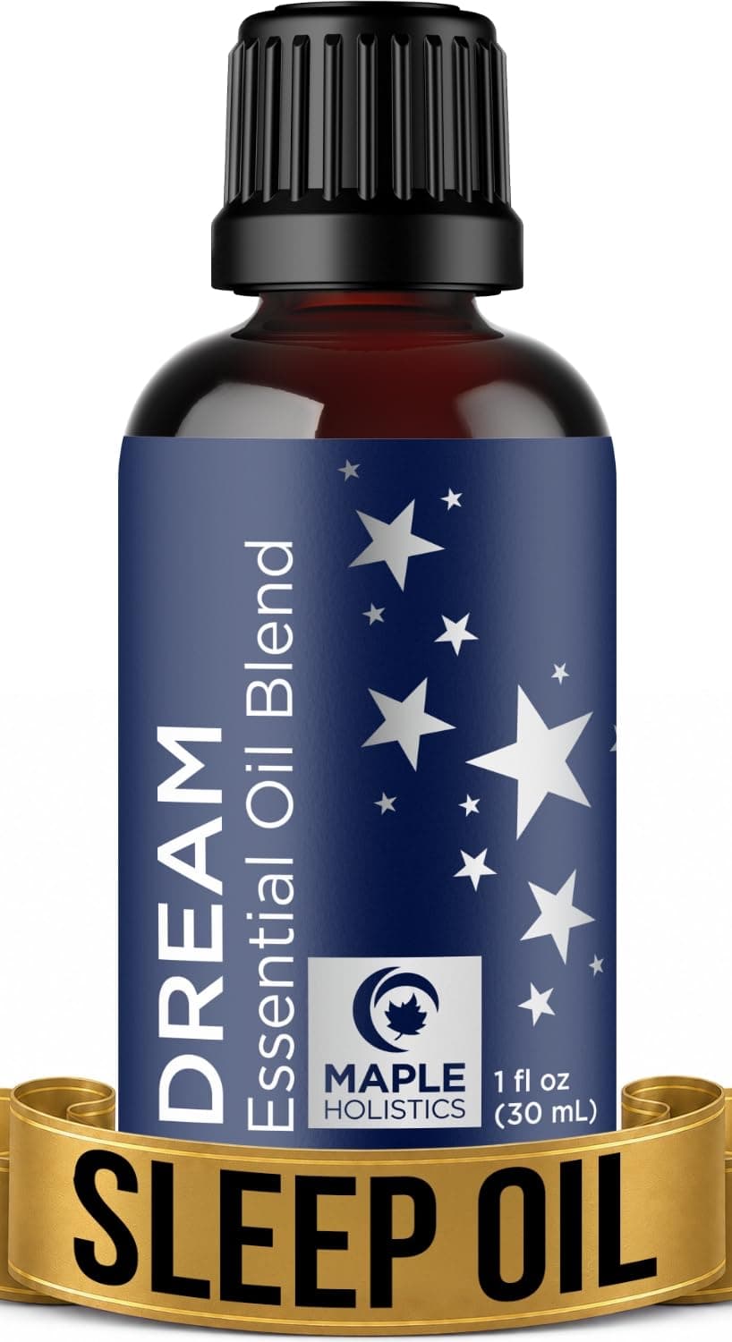 Sleep Essential Oil Blend for Diffuser - Dream Essential Oils for Diffusers Aromatherapy and Relaxation with Clary Sage Ylang-Ylang Roman Chamomile and Lavender Essential Oils for Sleep Time Support | Aromatherapy and Relaxation with Clary Sage Ylang-Ylang Roman Chamomile and Lavender for Sleep Time Support (1 Fl Oz)
