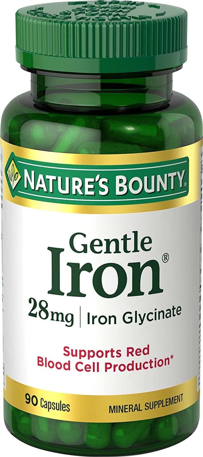 Nature's Bounty, Gentle Iron, 28 mg, 90 Capsules