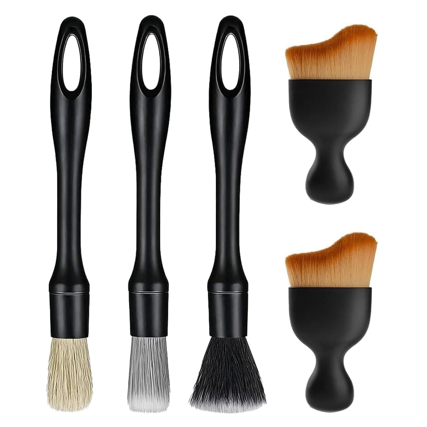 5 Pcs Ultra Soft Car Detailing Brush Set, Interior and Exterior Cleaning Tools for Wheels, Engine Compartments and Air Vents