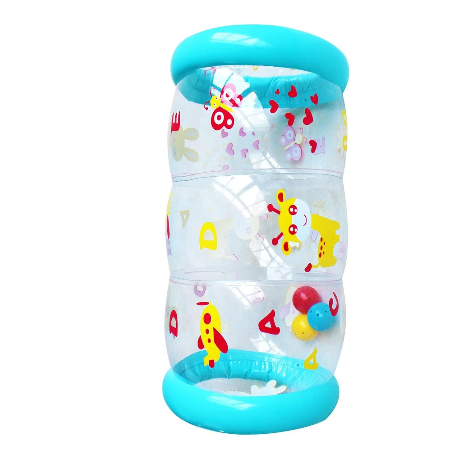 Baby Crawling Roller | Home Use Infant Roller Toy with 3 Round Bells | Crawl Along Tummy Time Toys for Boys, Girls