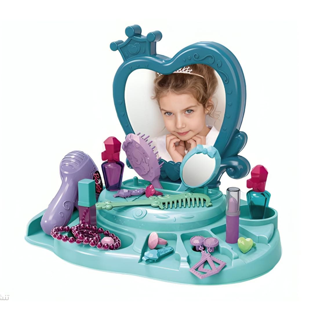 Beauty Fashion Doll Vanity, Kids Playset with Accessories, Pretend Play, Nail Polish, Makeup, 3+ Years