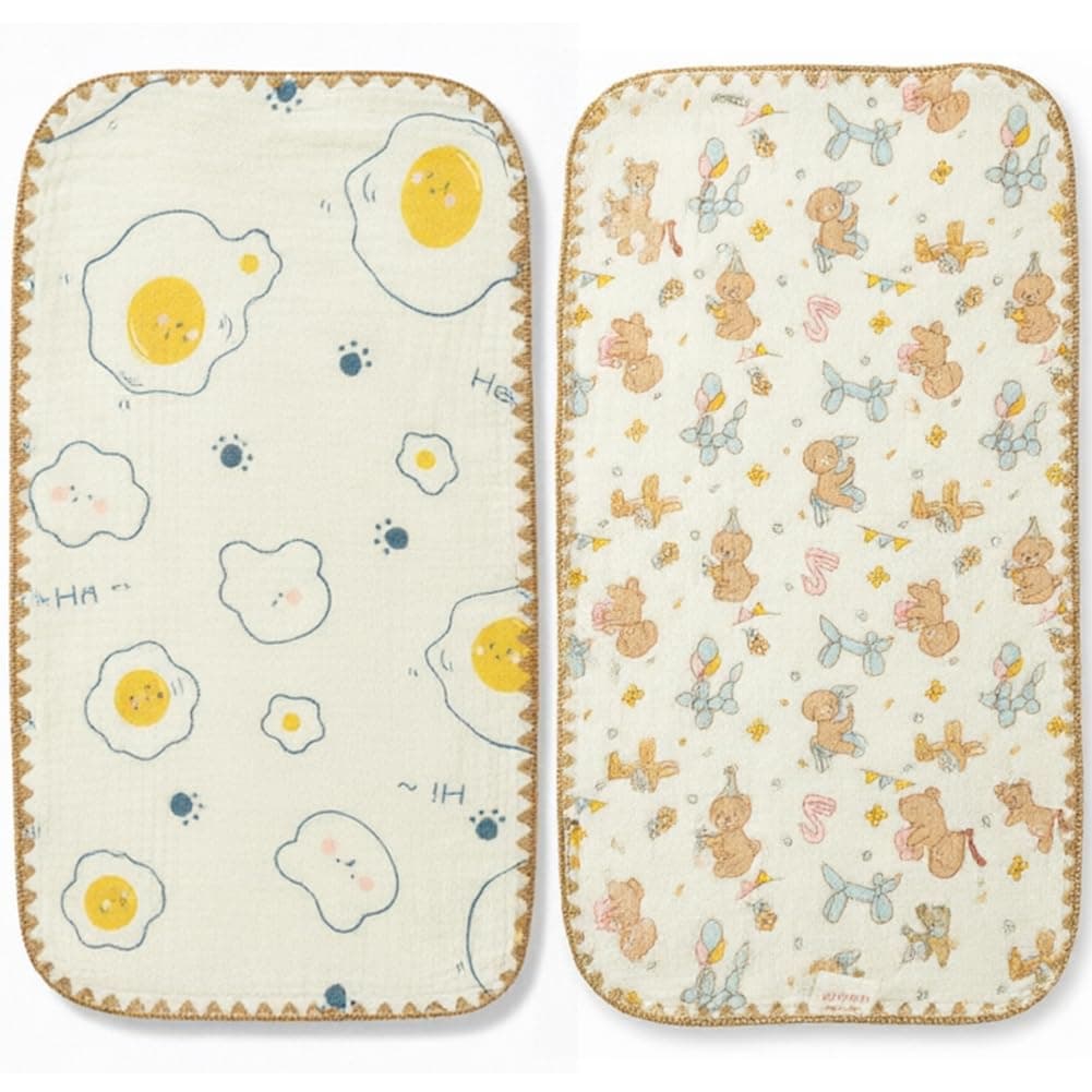 2 Pack Burp Cloths for Girls Boys Soft Absorbent Baby Burping Cloth Newborn Essentials Burp Clothing Shower Gifts