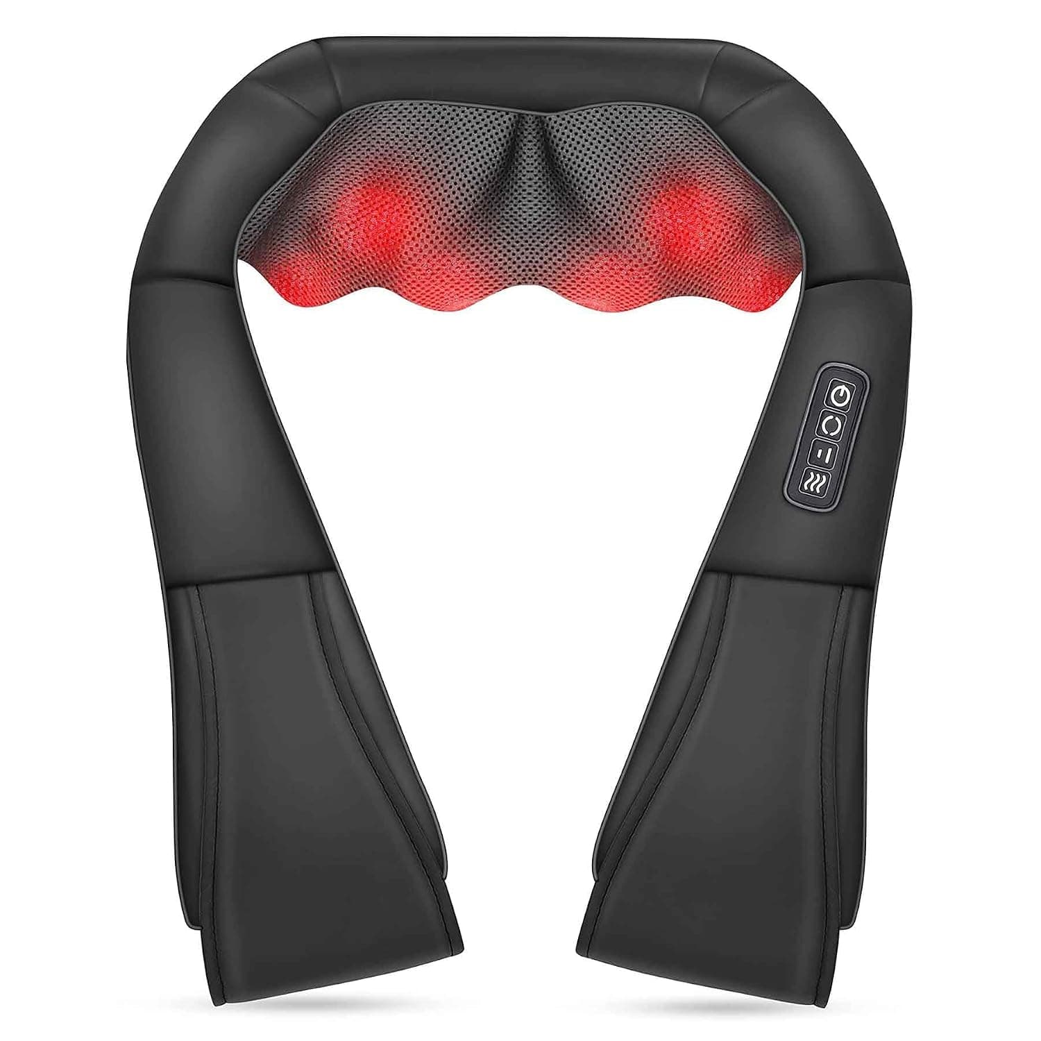 Neck & Shoulder Massager with Heating Function, Deep Tissue 3D Kneading Pressure Shiatsu Electric Massage for Muscle Pain for Office Chair Car & Home Use