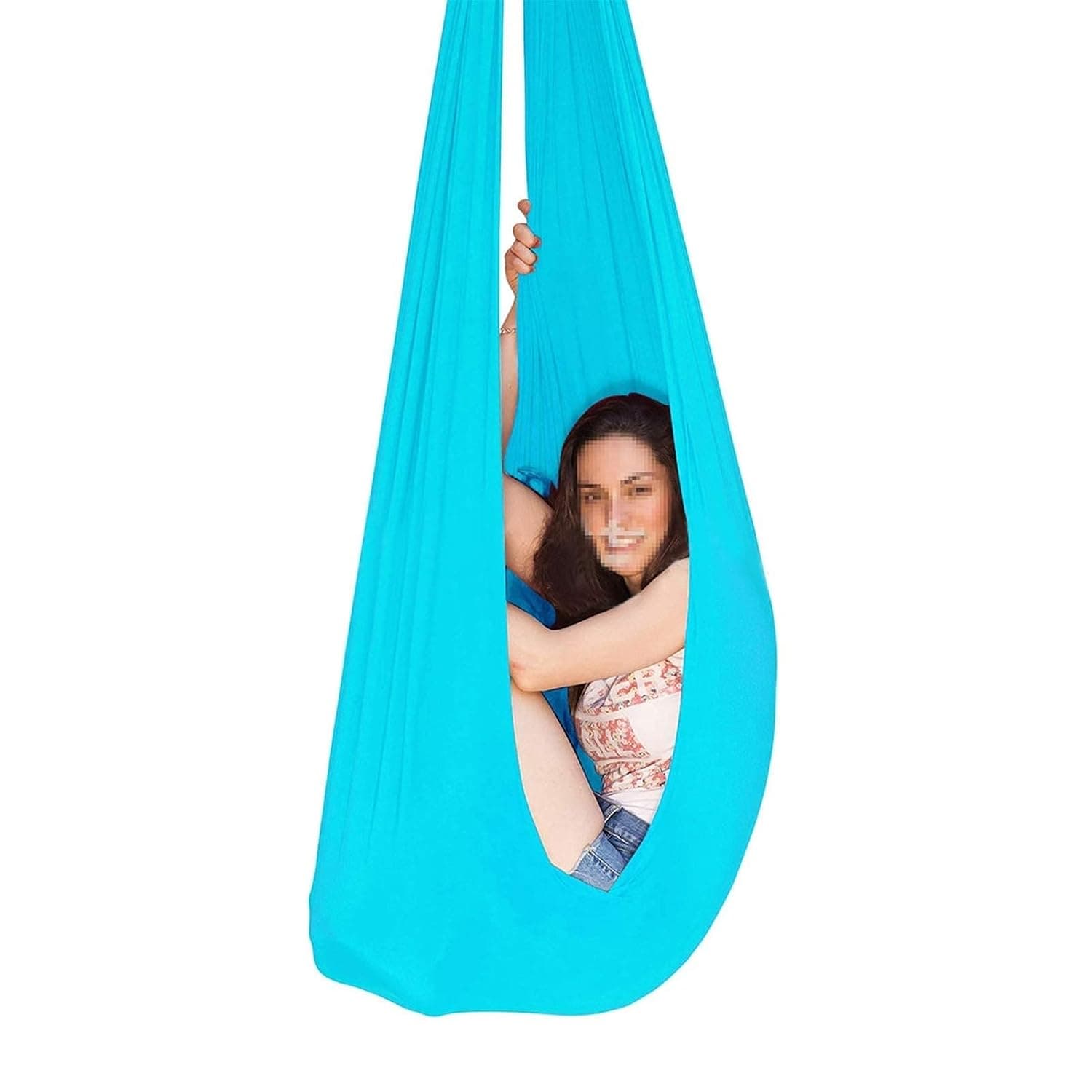 Sensory Swing Indoor Swing Hammock Chair for Kids with Special Needs Easy to Install Snuggle Swing Has A Calming Effect on Children with Sensory Needs Light Blue