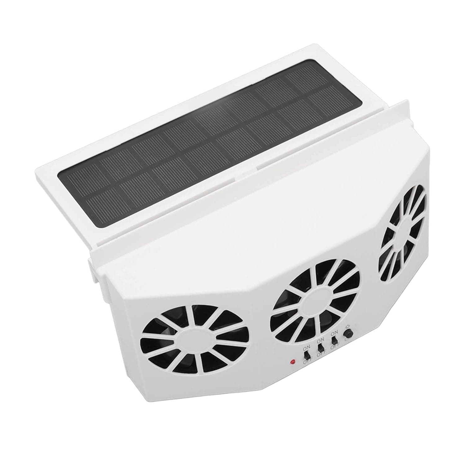 SENECESLI Solar Powered Car Cooler, 3 Fan Automotive Solar Ventilator with Large Airflow, Car Exhaust Fan for Vehicle Cabin Cooling and Circulation