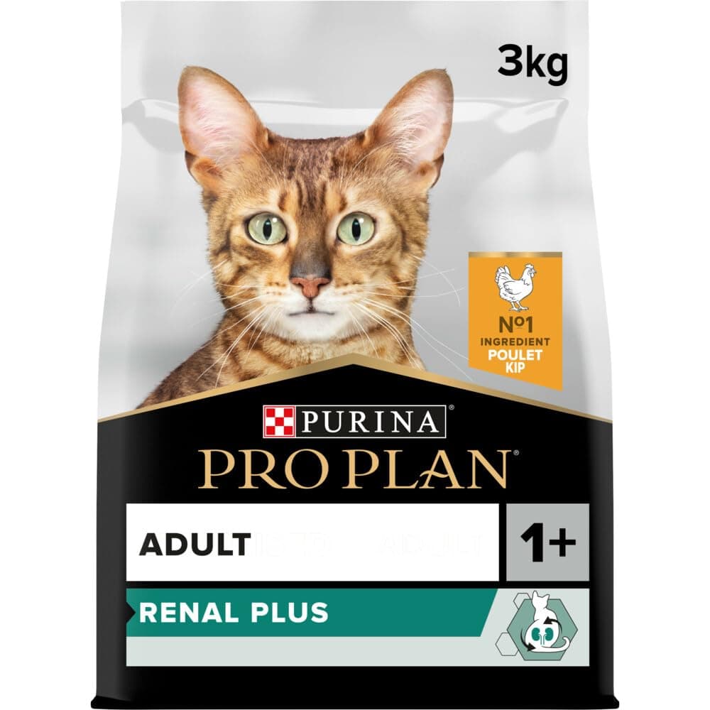 Purina Pro Plan Adult Renal Plus Everyday Dry Cat Food with Chicken, 3 kg