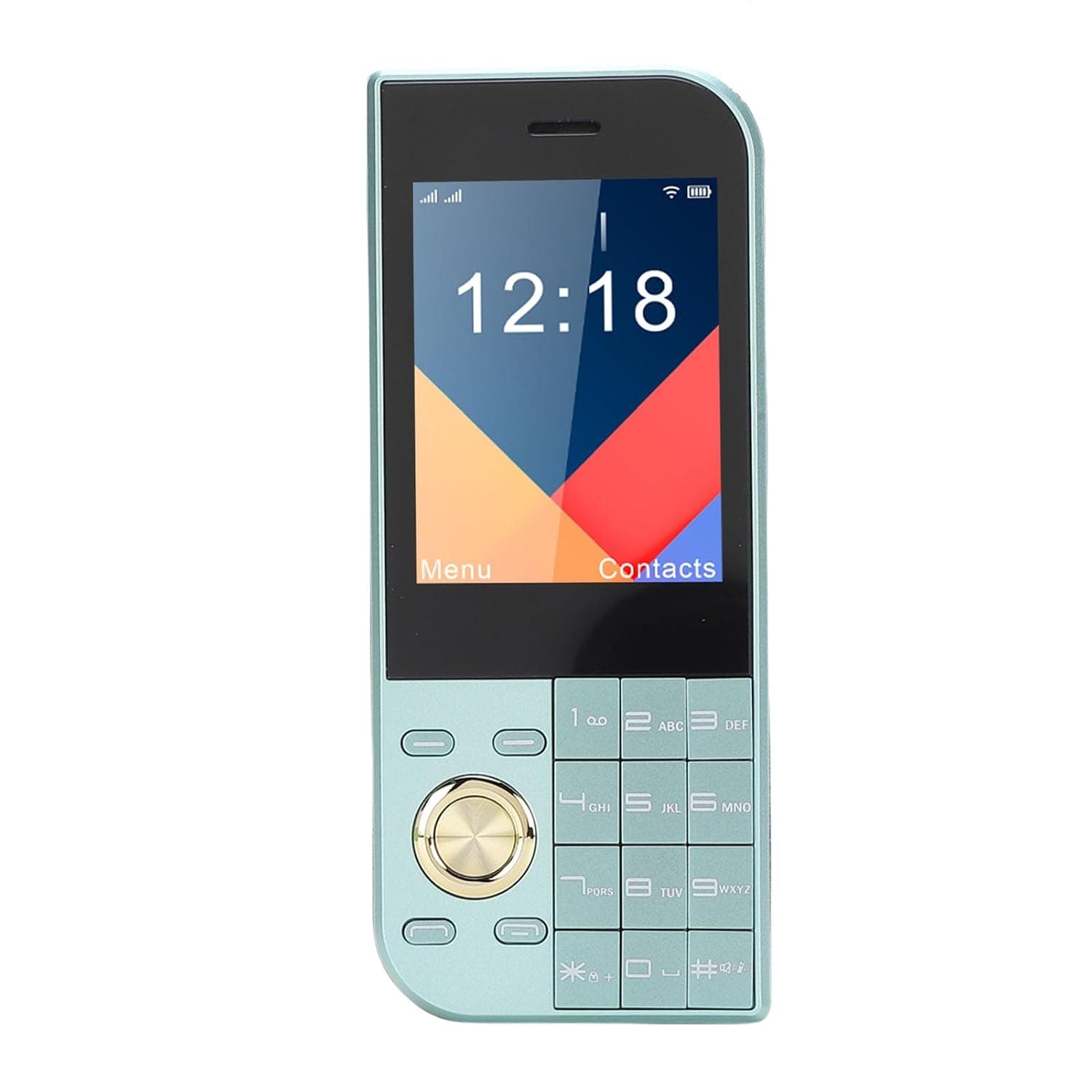 2G Mobile Phone, 2.8 Inch Screen with Big Buttons Clear Sound, Triple SIM Card Slots 3800mAh Battery FM Radio Bright Flashlight, for Seniors (Green)