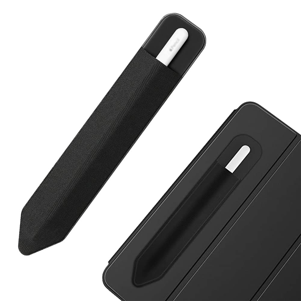 Cerioll Removable Self-Adhesive iPencil, Pencil Holder Compatible with Apple Pencil 2nd Generation and 1st Gen, Elastic Pencil Sleeve Accessories Design for iPad Pen and Stylus Pens (Black)