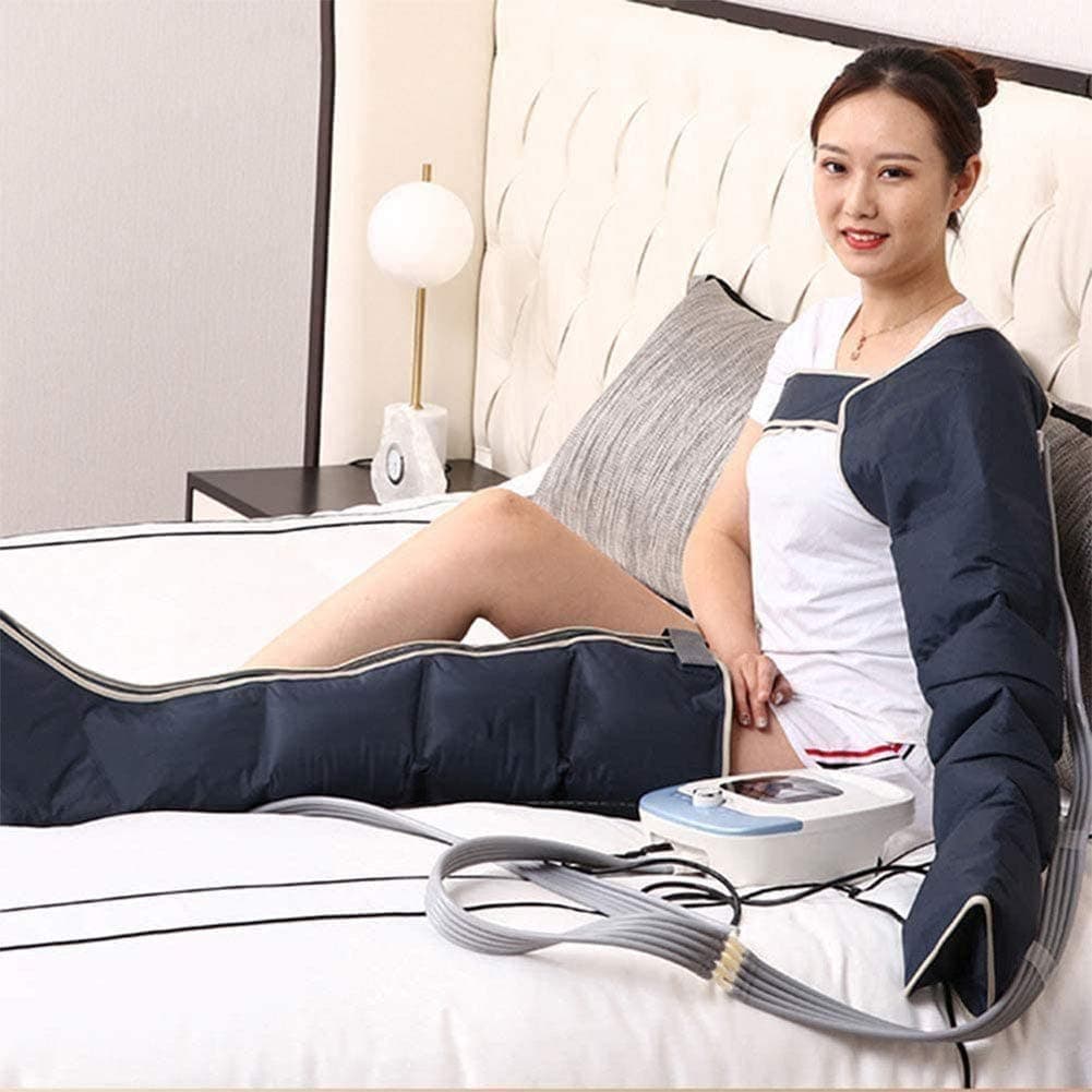 Pressotherapy Boots, Deep Leg Massage, Air Compression Leg Massager 5 Cavity Circulation Massage Machine for Physical and Relaxation
