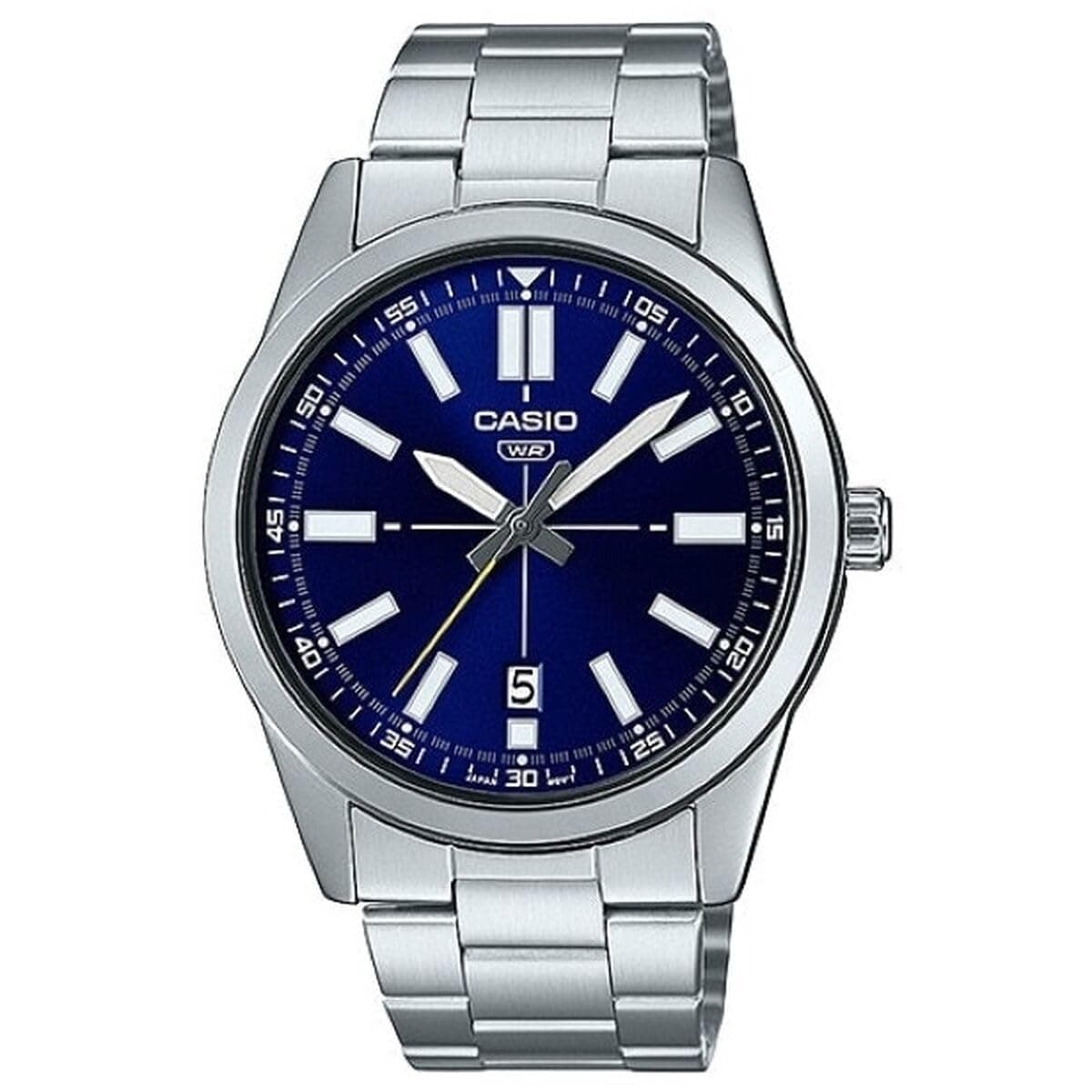 Casio Men'sAnalog Black Dial Stainless Steel Black ion Plated Band