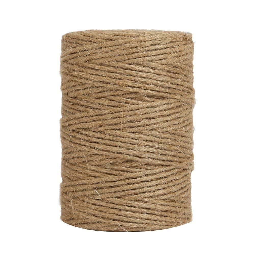 Tenn Well Natural Jute Twine, 300Feet 2.32mm 6Ply Craft Jute Rope Heavy Duty Packing String for Gift Wrapping, Crafting and Gardening