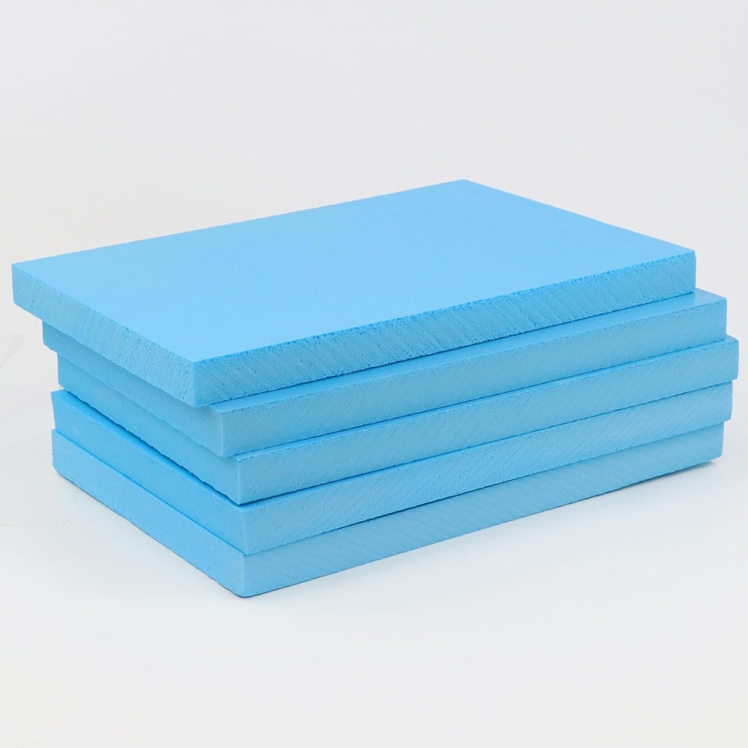 Foam Board for DIY Crafts, Blue Rectangular Carving Blocks, Lightweight Sculpture Material for Mounting, Crafts, Art Projects, Model Making, School Supplies, High-Density (2mm Thick, 5Pcs)