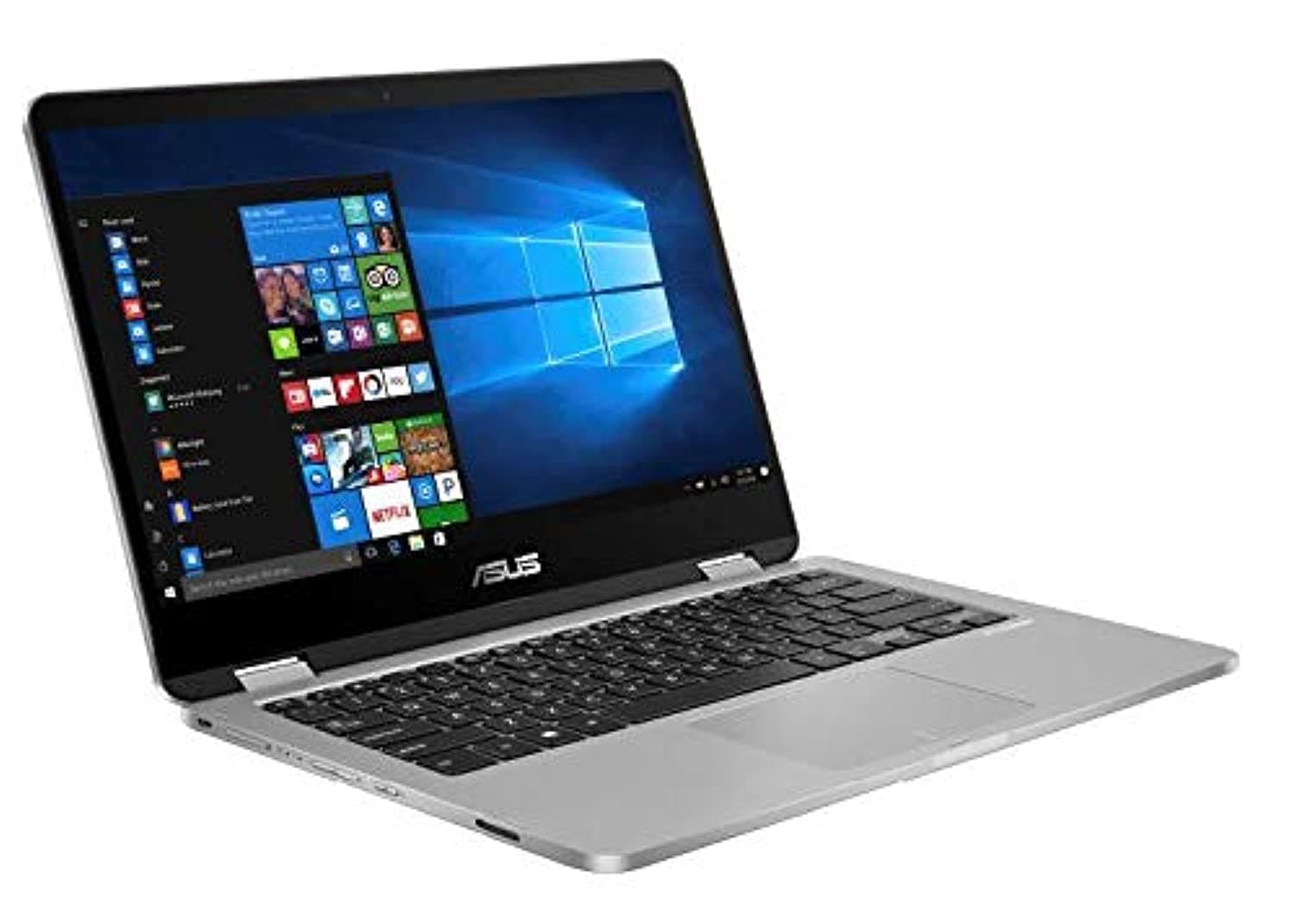 ASUS Vivobook Flip TP401MA-EC478WS with 14" Touch FHD, Intel Celeron N4020, 4GB RAM, 128GB STORAGE, Windows 10 Home, Grey, ENG-AR Keyboard