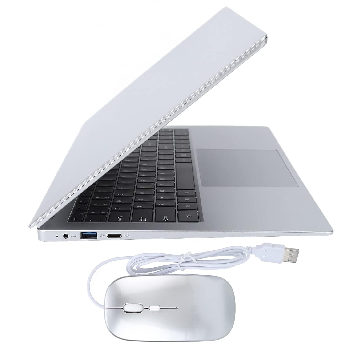 FHD laptop, integrated graphics Storage support 6G + 64G HDD SSD Full HD laptop computer Long standby time for daily use UK Plug