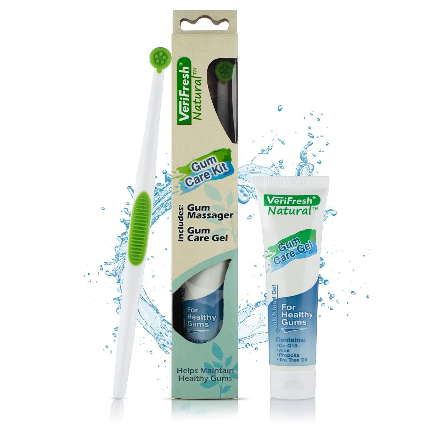 Natural Gum Stimulator & Massager with Gum Gel – Patented Complete Gum Care Kit for Healthy Gums | Gum Stimulator/Massager, All Natural Gum Gel, For Healthy Gums