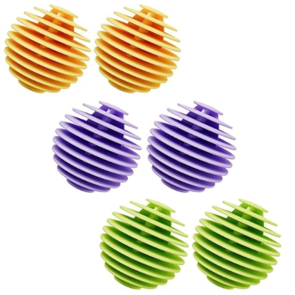Bolivia's Washer Balls, 6 Pcs Solid Colorful Laundry Ball, Laundry Balls, Washing Ball Tangle-Free Reusable Dryer Balls, Lint Catcher for Washing Machine Fabric, Soften Ball Dispenser for Washer