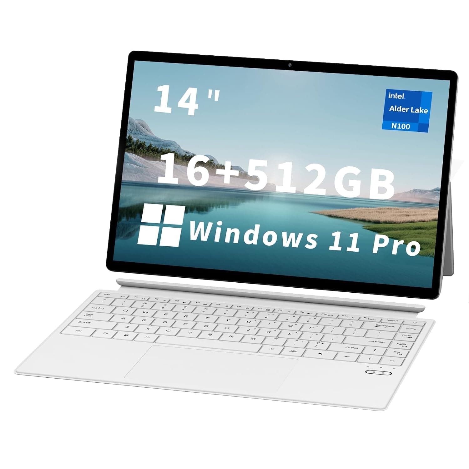 FUNYET 2 in 1 Laptop Touchscreen, 14 Inch Tablet Laptop Computer, Intel 12th Gen N100 Processor, 16GB DDR5 RAM, 1TB SSD, 1920 x 1200, Wi-Fi 6, BT5.2, Backlit Keyboard, Windows 11 Pro